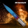 10Pcs box 3.175 Blue Plating Tungsten Steel Engraving Tool CNC