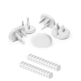 Ubbi Outlet Covers for Child Safety, Plug Protectors, Baby Proofing, Safe & Secure Electrical Plug Covers, White, 24 Count