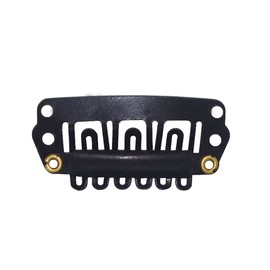 Haobase 25pcs Black Weft Clips 32mm for Hair Extensions and Wefts