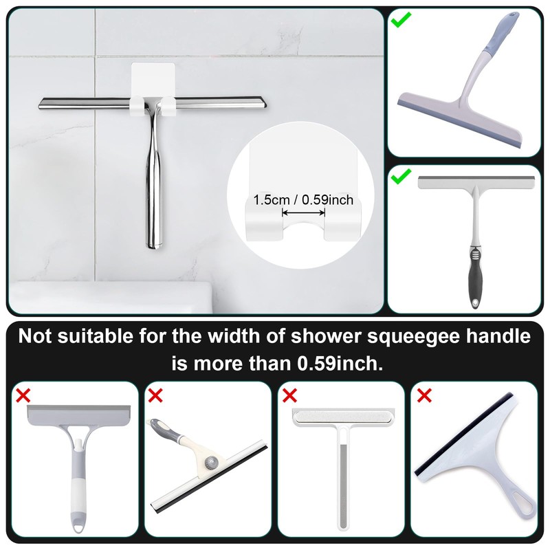 CGBE 4 Packs Shower Hooks for Inside Shower, Self Adhesive