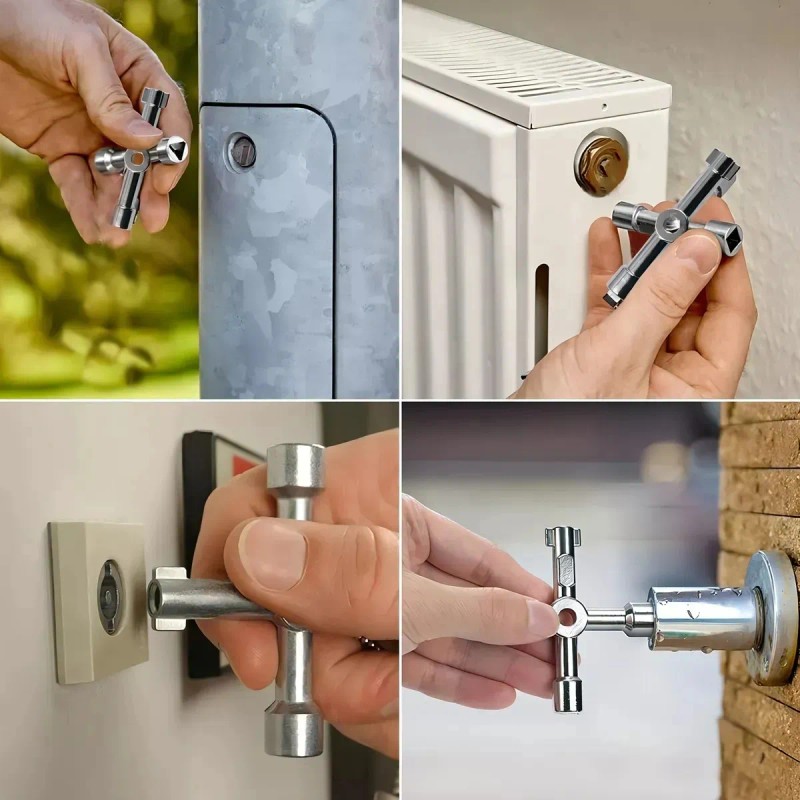 Llave Universal Combinada CEROB 5 En 1 Para Gabinetes Eléctricos