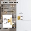 HIEMEY 2 Pack Satin Brass Dummy Door Knob Set, Clear