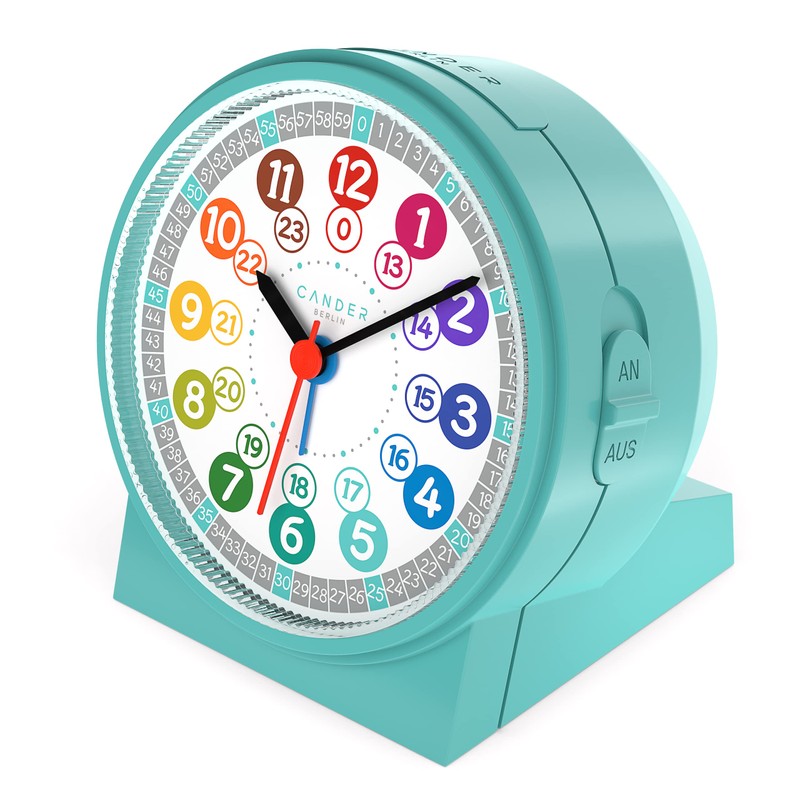 Cander Berlin MNU 1009 T Children's Alarm Clock Silent Turquoise