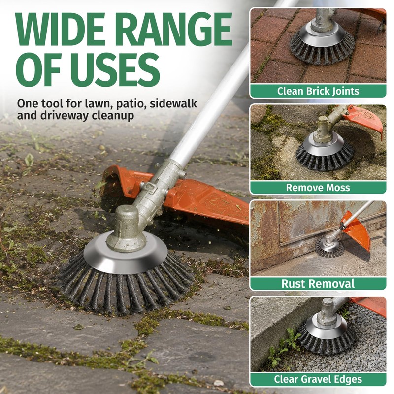 ksdenuov Steel Wire Weed Eater Blades, Universal Weed Eater Attachments,