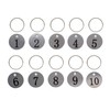 StayMax Stainless Steel Number Tags Key Tags with Key Rings