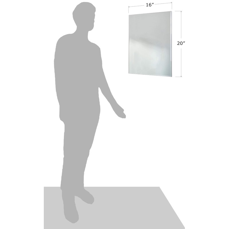 Red Co. 16" x 20" Large Decorative Frameless Beveled Edge