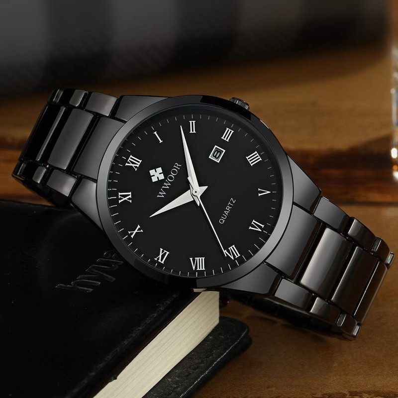 WWOOR Relojes para Hombre Analógicos de Cuarzo de con Correa