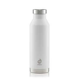 Mizu V6 19 oz. Insulated Stainless Steel Water Bottle Vacuum Insulated Narrow Mouth with Leak Proof Cap, White