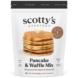 Scotty's Everyday - Keto Pancake and Waffle Mix - 1g Net carbs, 0g Added Sugar, Gluten-Free, High Fiber - No Nut Flours - 9.08oz, Pack of 1