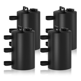 Canopy Water Weights Bag, 88 lb Tent 4 Leg Weights Bag, Portable 10L Water Bag Windproof Fixed Canopy Weights Bag, for Outdoor Pop Up Tent, Canopies, Gazebo, Shelter, 4 Pack (10L Black)