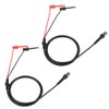2Pcs Oscilloscope Probes Clip Test Lead Grabbers Coaxial Cable Coax