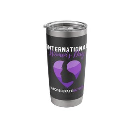 International Women’s Day Purple Heart Accelerate Action Stainless Steel Insulated Tumbler
