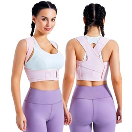 KUMAYES Corrector de Postura para Mujer Ajustable,Faja para Postura de Espalda, Faja Lumbar Transpirable,Chaleco Corrector de Poatura Corregir Joroba Invisible,Sporte para Espalda Hombre Adolescentes