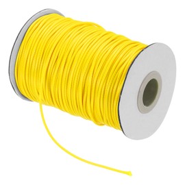 MECCANIXITY Waxed Cord 1.5mm Waxed Thread 87 Yard Wax String Leather Cord for Bracelet Making, Necklaces, Beading, Jewelry Making and DIY Crafts(Golden Yellow)