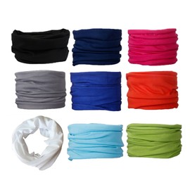 Scott Edward 9pcs Headbands Headwear elástico Magia bufanda Bandana Bandas de deportes Yoga sin Costuras camuflaje, Color de la flor, color multi-Solid, para los hombres y las mujeres(Solid)