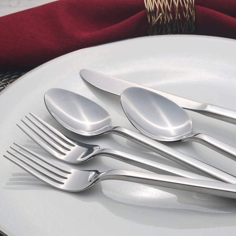 Alata Cube 65-Piece Forged Stainless Steel Flatware Set Cutlery Set