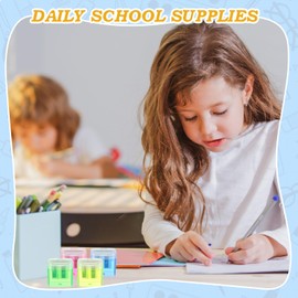 Lincia 72 Pcs Colored Pencil Sharpeners for Kids Bulk Manual Dual Holes Portable Handheld Compact Sharpener for Kids Adults Students Party Favor School Class Office Home Travel School Supplies