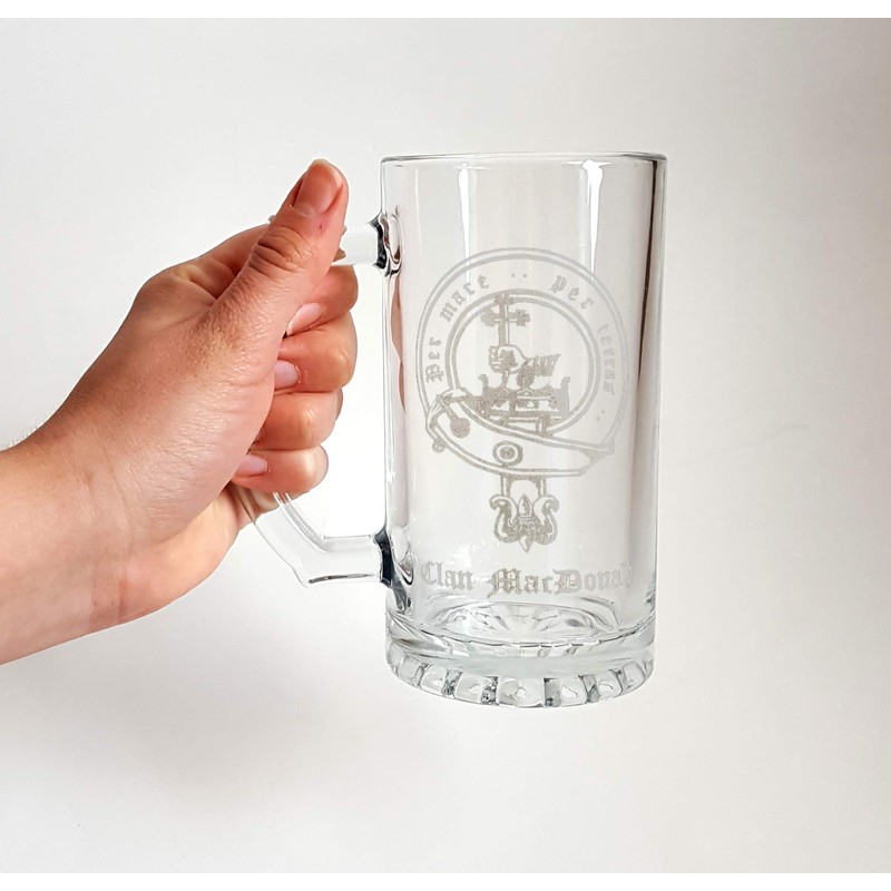 Clan MacDonald Scottish Crest 16oz Stein
