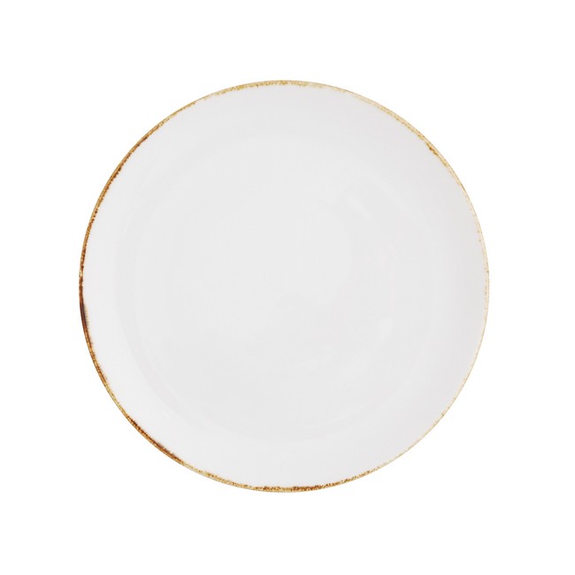 D&V Salt Serena Coupe Plate, 8.25-Inch, Set of 4, White