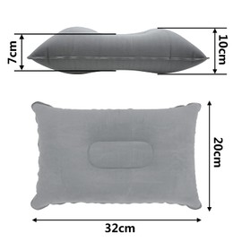 2 Pack Camping Pillow, Trekology Ultralight Inflating Travel Pillow-Compressible, Compact, Comfortable, Camping Pillow for Hiking,Camping,Traveling,Napping,Neck & Lumbar Support, Gray