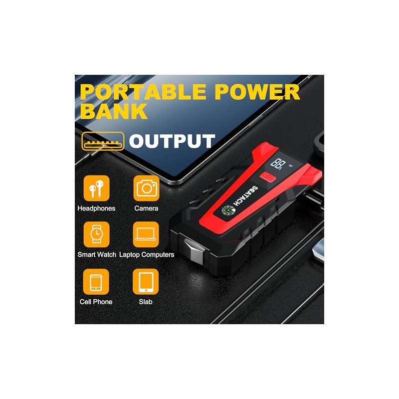 Scatach 3000A Car Battery Jump Starter,12V Jump Starter Battery Pack