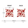 Valentine Pillow Covers 18x18 Set Of 2 Romantic Red Pink