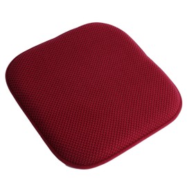 Marina Decoration Premium Thick Comfortable Cushion Memory Foam Chair Pads Honeycomb Pattern Nonslip Rubber Back Seat Topper Rounded Square 16 x 16 Seats Cover for Kitchen Chairs, 2 Pack Burgundy