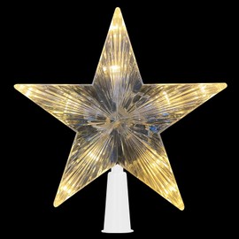 Christmas Tree Topper Star with 10 LEDs, Christmas Tree Topper, Tree Topper Star, Christmas Tree Topper Decoration, Christmas Tree Topper Glitter for Any Size Christmas Trees (Warm White)