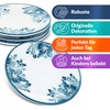 Lashuma Set of 4 Dinner Plates Blue Flowers Gentian Dinner