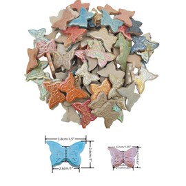 500g Butterfly Rainbow Ceramic Mosaic Tiles,Mixed Iridescent Mosaic Pieces for DIY Craft,Plates, Flowerpots,Coaster,Vases Cups,Mosaic Handmade Home and Outdoor Decor (Rainbow Mix Color)