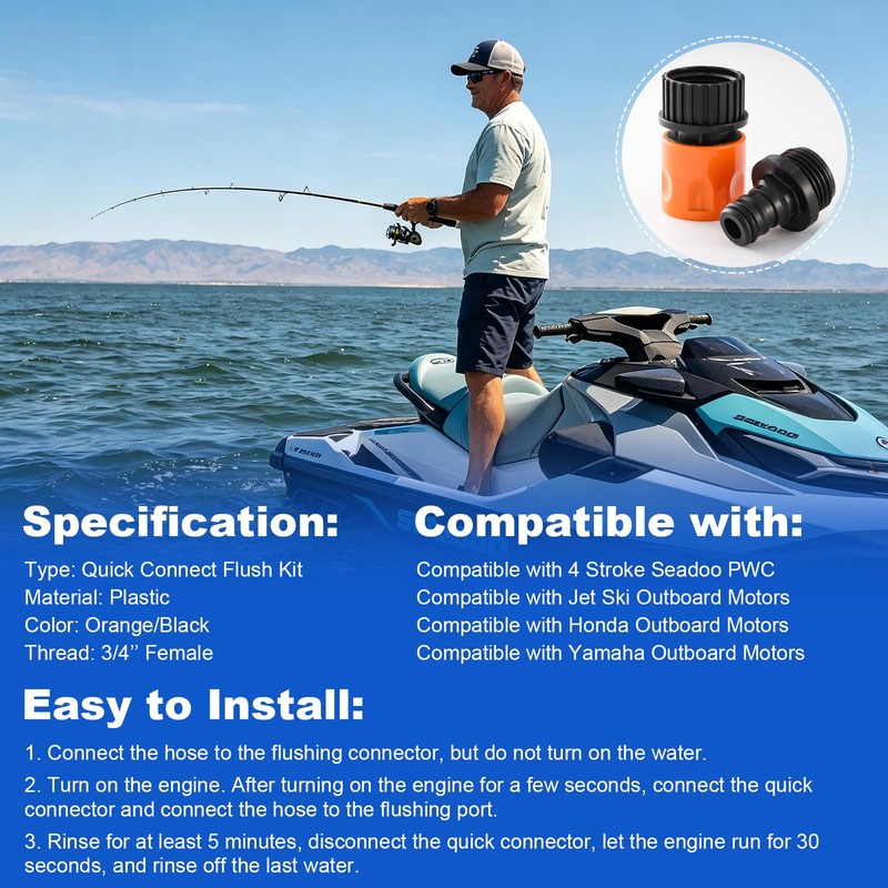 Catilon Quick Connect Flush Kit for Sea-Doo, Jet Boat Engine