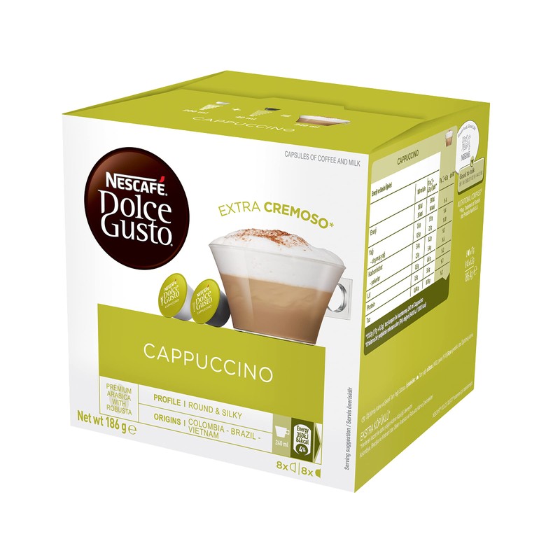 NESCAFÉ DOLCE GUSTO Cappuccino Coffee Capsules Box of 16 servings
