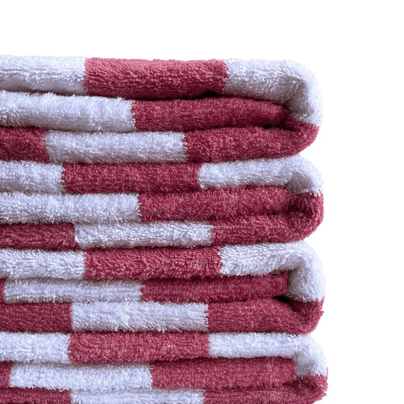Beyond Happy Cabana Stripe Beach Towel, Pink Stripe, Giant Size