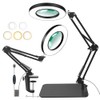HASTHIP® 10X Magnifying LED Desk Lamp, USB-Powered Dimmable Ring Light