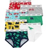 Carter's Boy`s 7 Pack Briefs, Dinosaur(3h739410)/White, 2-3T