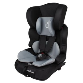 Autoasiento Booster con ISOFIX Grupo 1-2-3 | Silla de Seguridad Convertible para Bebé y Niño, Reclinable y Ergonómica | Color Gris