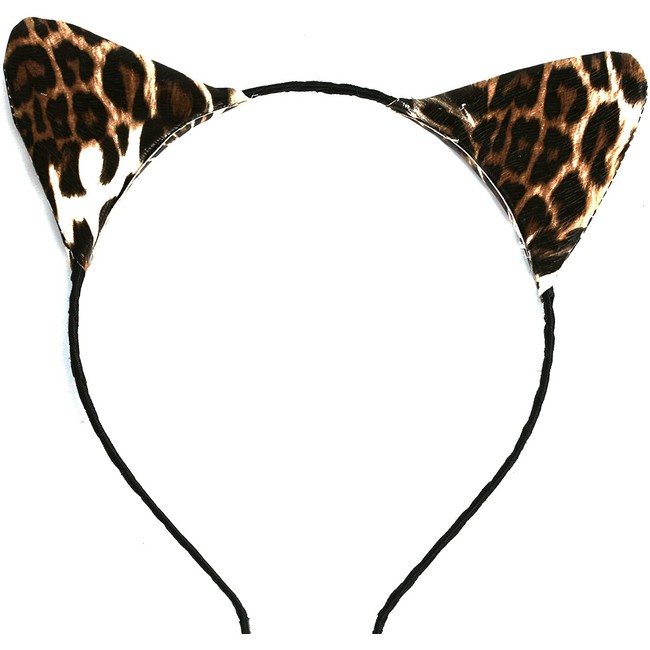 VK Accessories Sexy Halloween Cat Ear Hairband Leopard Black (Leopard)