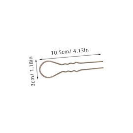 FRCOLOR 10pcs U Shaped Hair Pins Metal Wavy Bun Hairpins Clip Hair Stick for Women Girls (Ancient Bronze)