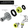 Pack of 8 Tap Adapters, Garden Hose Connector, with 4