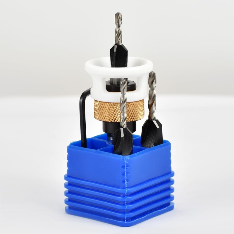 URHELP Countersink Drill Wood Set, Countersink with Countersink, Adjustable Depth