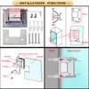 Alise Glass Shower Door Hinge,Hinges for Glass Doors,Heavy Duty Solid