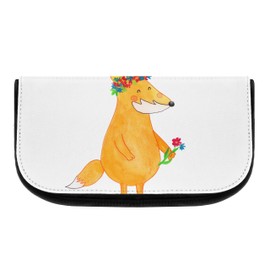 Parent-New Mr. & Mrs. Panda Cosmetic Bag Fox Flower Love, White, Hand drawn