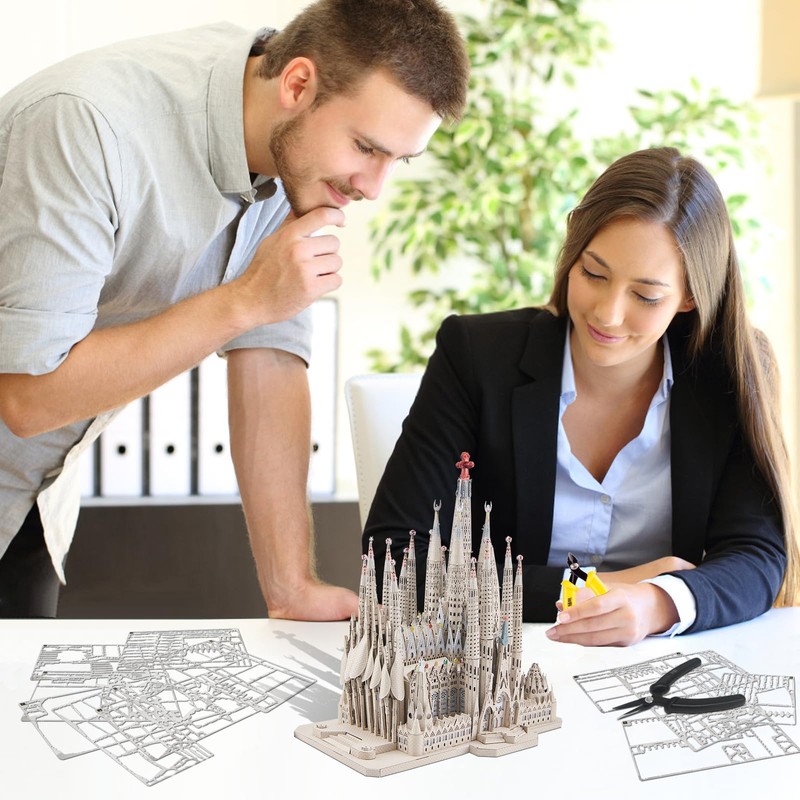 Piececool 3D Puzzles for Adults, La Sagrada Família Metal Model