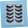 Baluue 5 Pairs Fake Lashes Reusable Black Eyelashes Handmade Eye