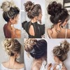 Real Fashion Hair Bun Extensions Messy Curly Hair Scrunchies Hairpieces