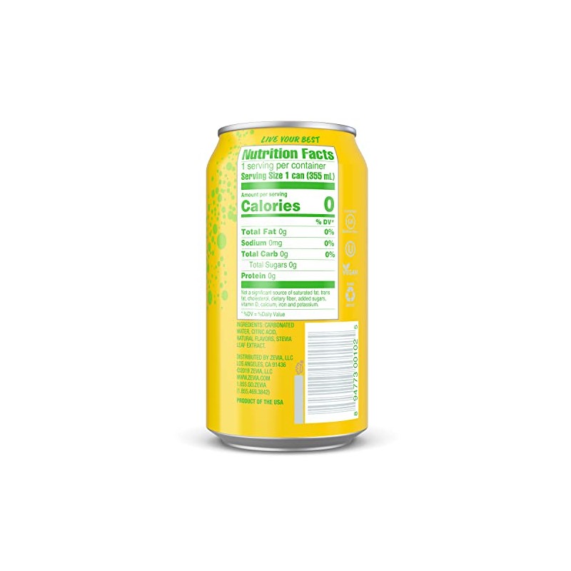 Zevia Zero Calorie Soda, Lemon Lime Twist, 12 Fl Oz