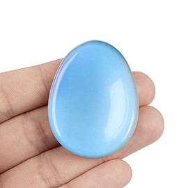 Artistone Crystal Thumb Stone Worry Stones Hand Carved Palm Stones Crystal Chakra Worry Stone for Anxiety, Meditation Reiki, Water Drop Shaped(Opalite)
