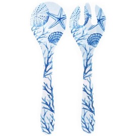 Les Jardins de la Comtesse - Piana Collection Melamine Salad Servers Coral 33 cm
