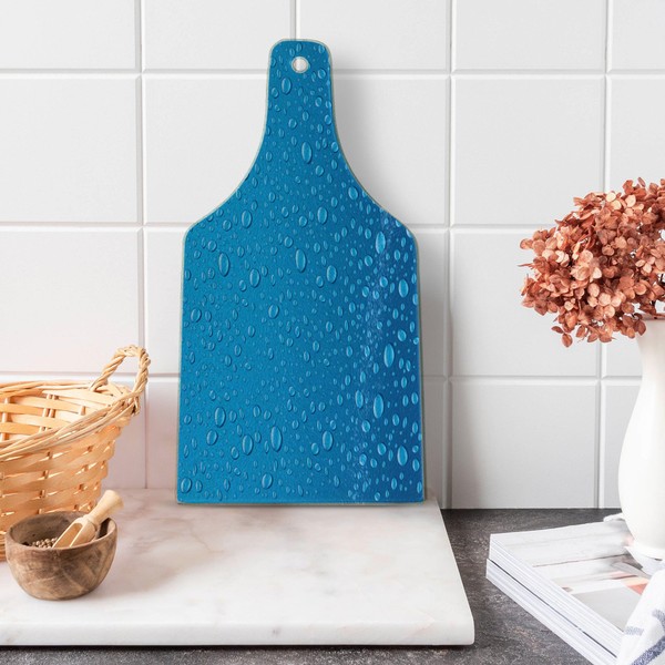 Ambesonne Rain Cutting Board, Water Drops on Glass Relaxing Ecology