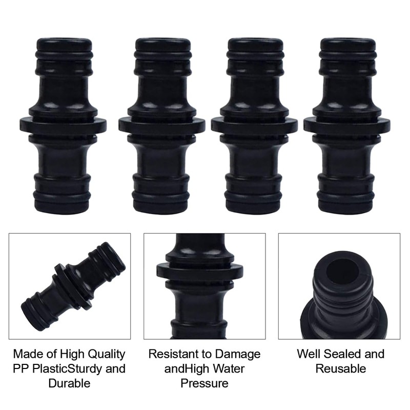 Pack of 8 Double Connector Garden Hose Connections, Garden Hose